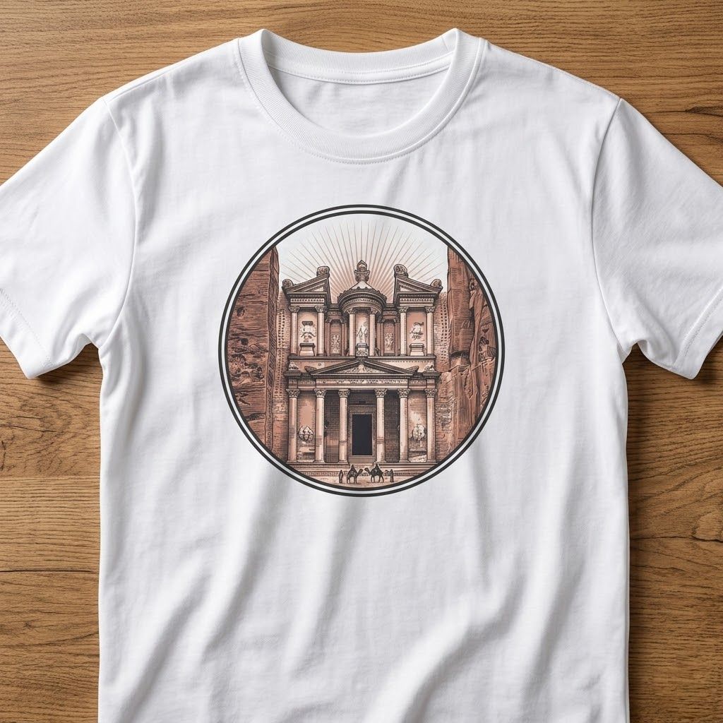Petra T-Shirt — Al-Khazneh Treasury Jordan Graphic Tee